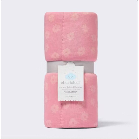 Cloud Island Jersey Quilted Baby Blanket Set - Pink - NEW - Picture 1 of 4